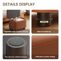 Upholstered Storage Organizer Ottoman