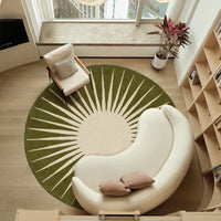 Washable Round Modern Area Rug