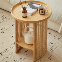 Two-Tier Rattan Coffee Table