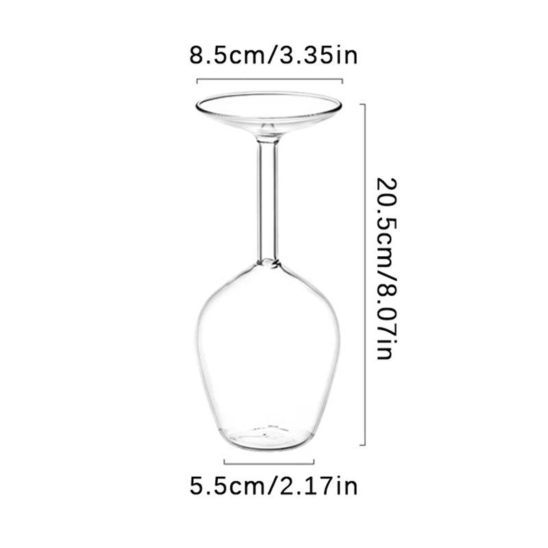 Inverted High Borosilicate Wine Glass