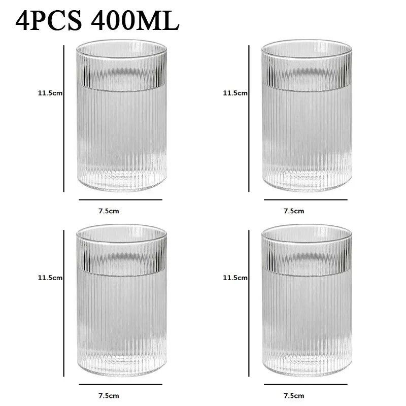 Vertical Pattern Cocktail Glasses