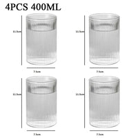 Vertical Pattern Cocktail Glasses