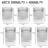 Vertical Pattern Cocktail Glasses