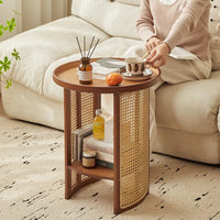 Two-Tier Rattan Coffee Table
