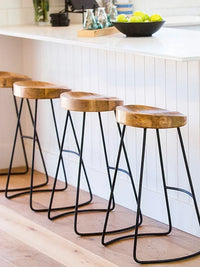 Nordic Solid Wood Bar Stool