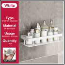 Rustproof Wall Mounted Shower Shelf