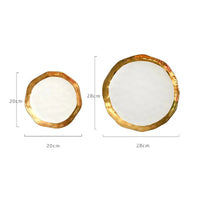 Gold Rim Porcelain Dinner Plate