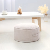 Cotton Linen Meditation Pouf