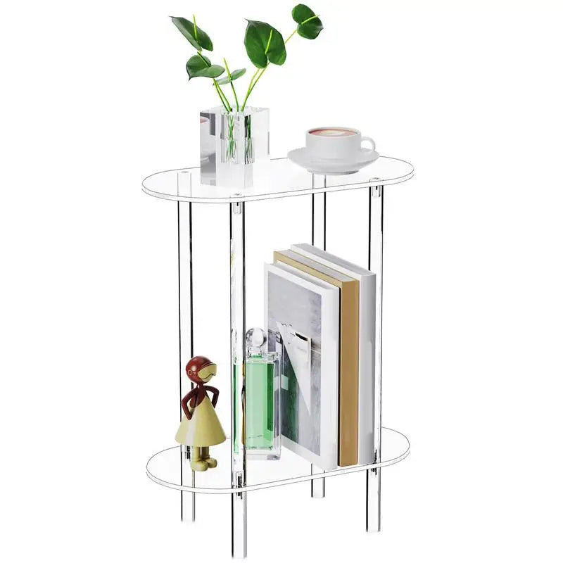 Two-Tier Acrylic Side Table