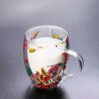 Dried Flower Double Wall Glass