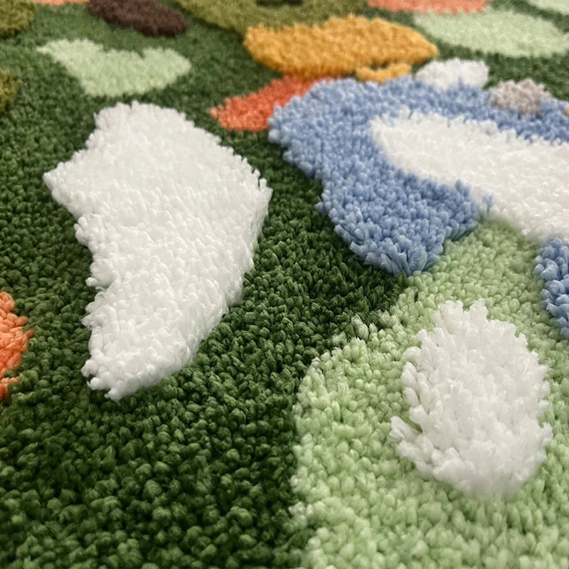 Green Moss Landscape Accent Rug