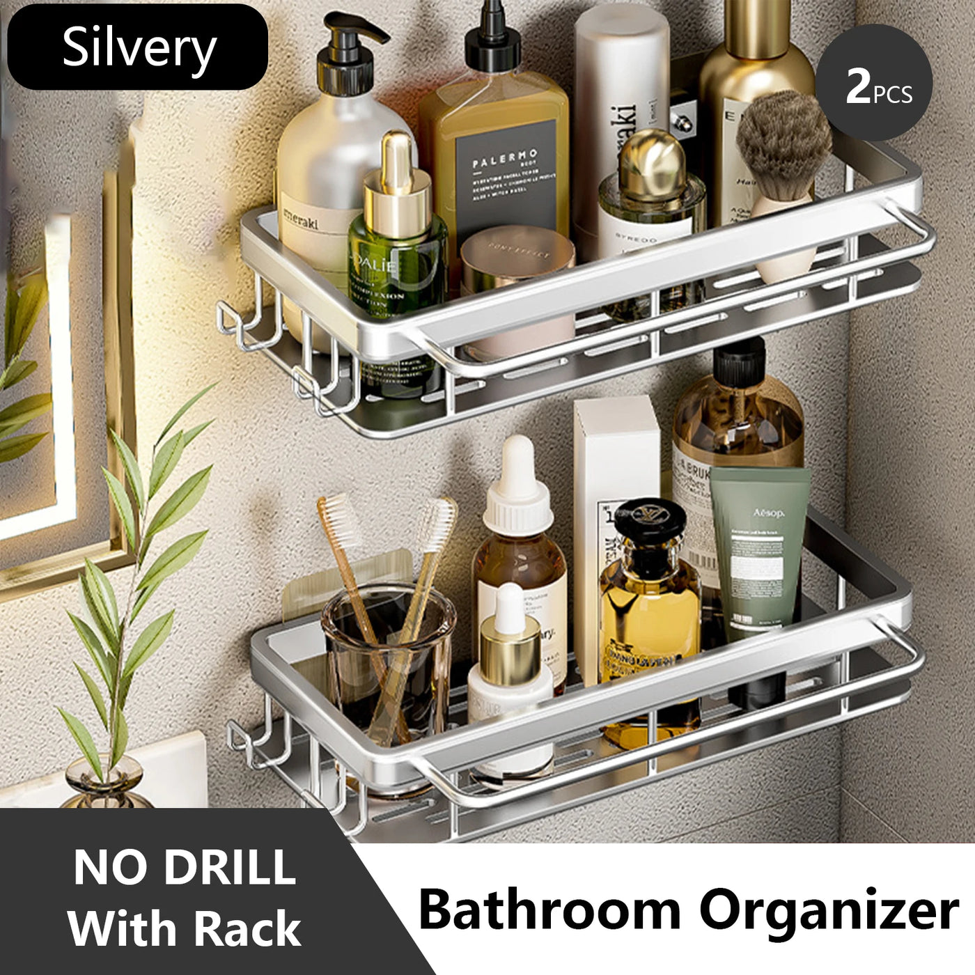 Rustproof Wall Mounted Shower Shelf