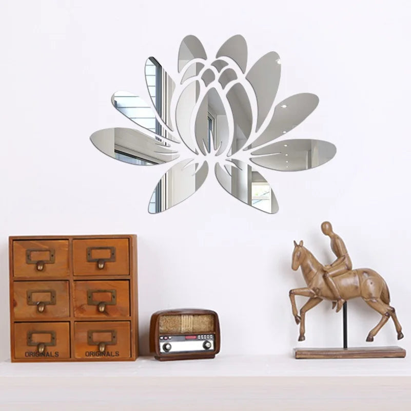 Lotus Reflective Wall Mirror