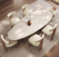 Oval Rock-Plate Dining Set