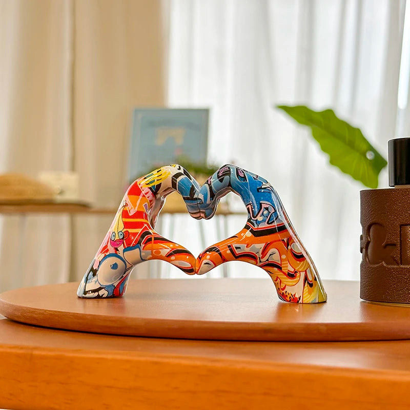 Graffiti Heart Hand Statue