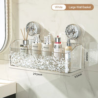 Glacier Pattern Suction Bathroom Shelf