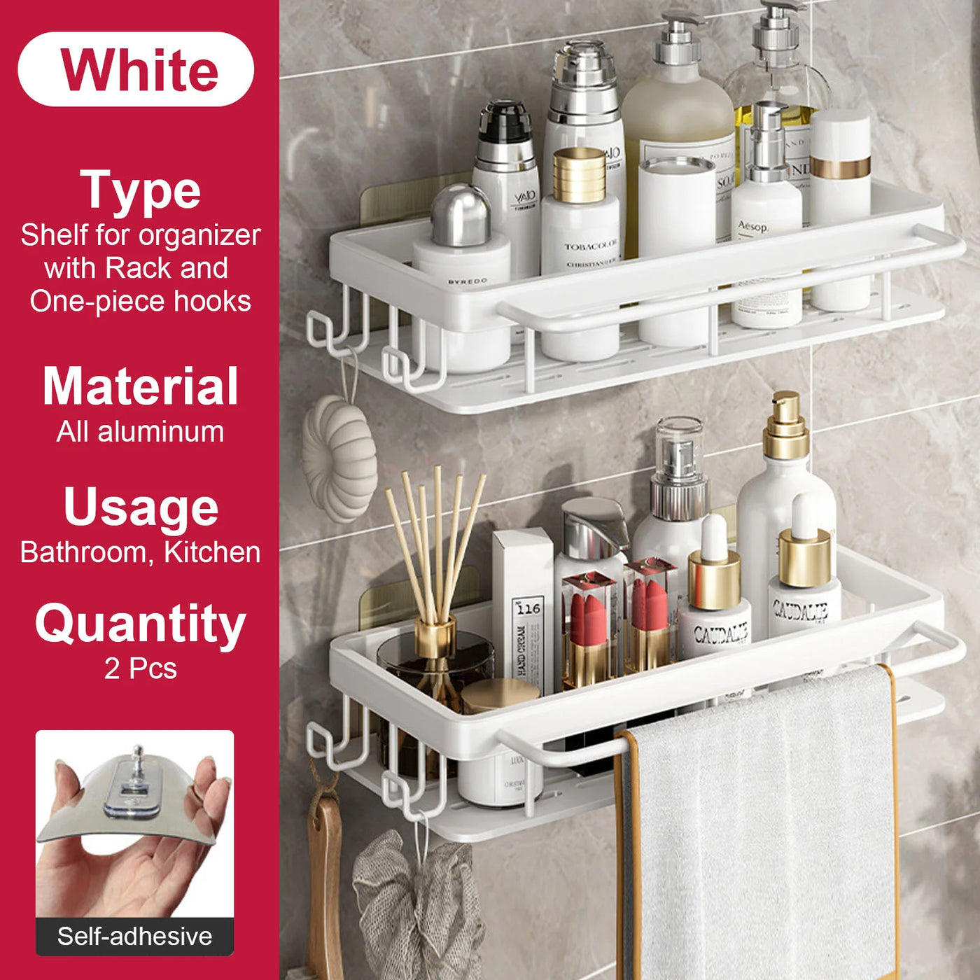 Rustproof Wall Mounted Shower Shelf