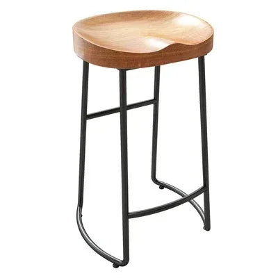 Nordic Solid Wood Bar Stool