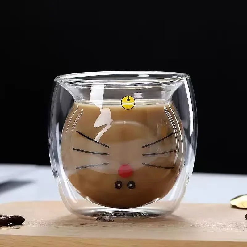 Cute Animal Double Glass