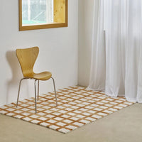 Minimalist Plaid Plush Area Rug