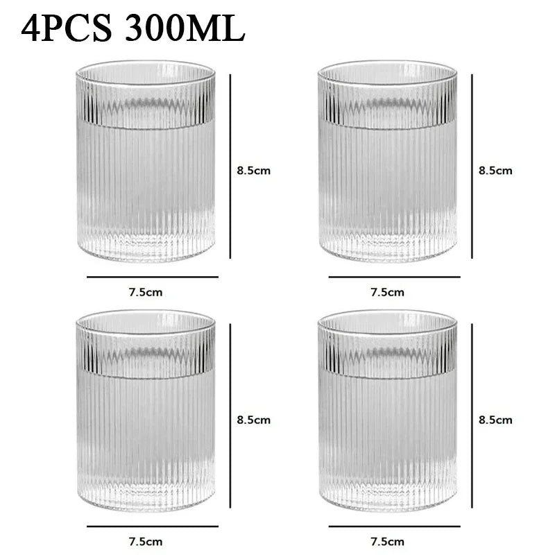 Vertical Pattern Cocktail Glasses