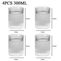 Vertical Pattern Cocktail Glasses