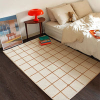 Retro Checkerboard Plush Area Rug