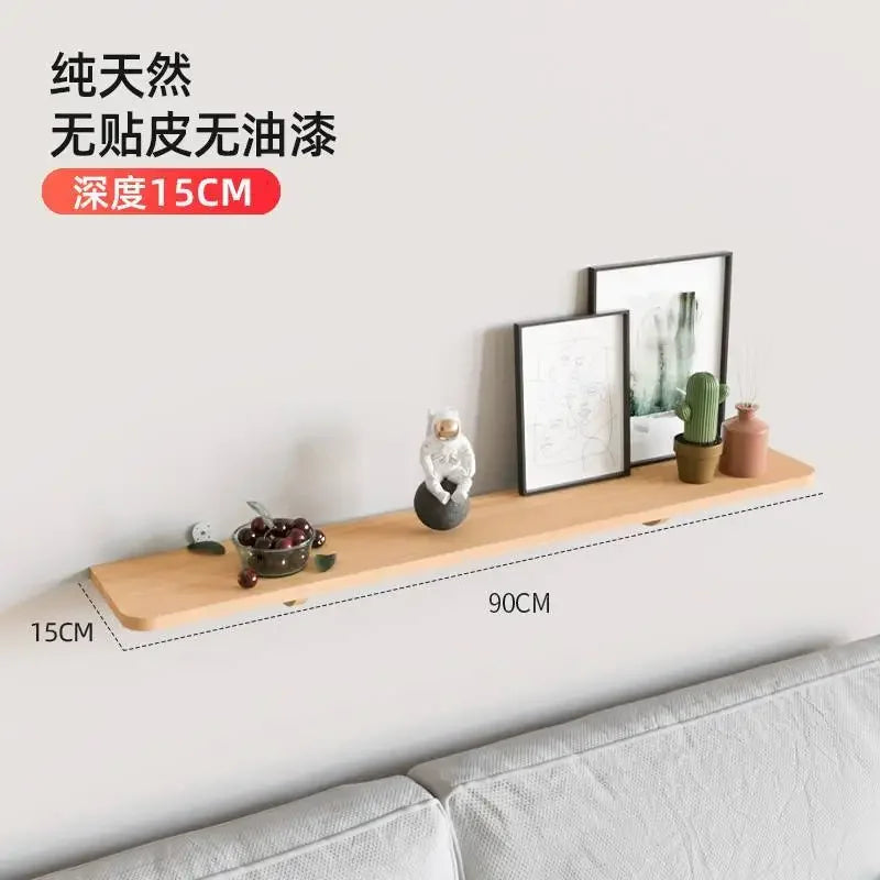Solid Wood Floating Organizer Shelf