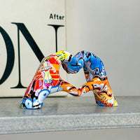 Graffiti Heart Hand Statue