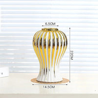 Gold Edged White Vase