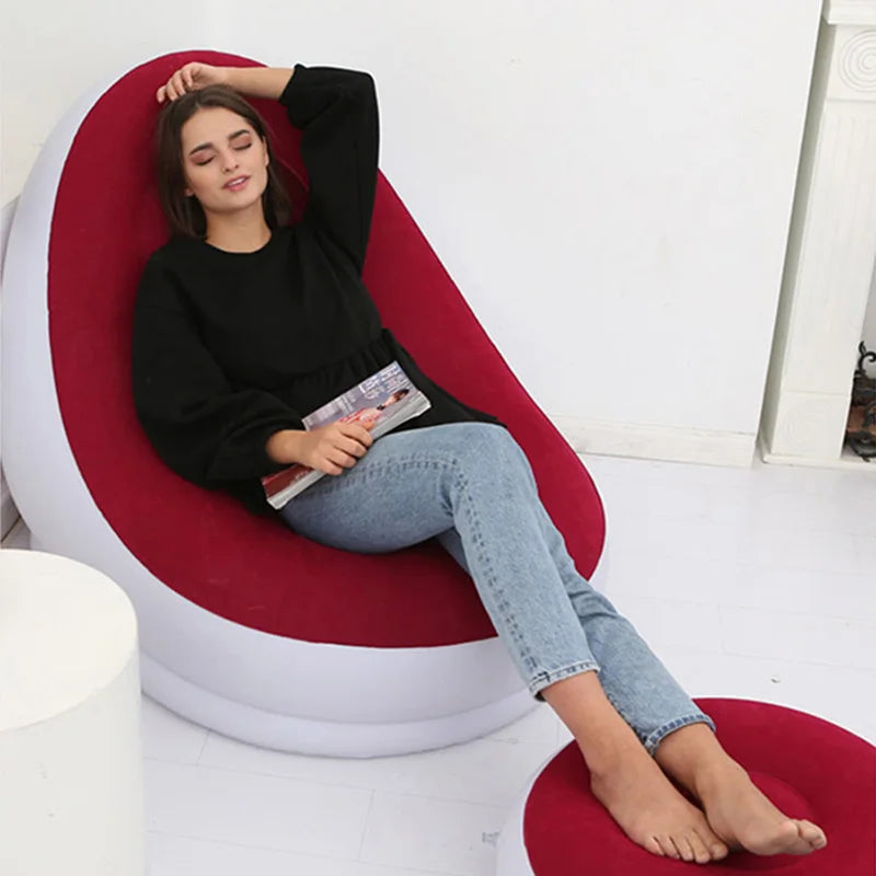 Inflatable Flocked Lounge Chair