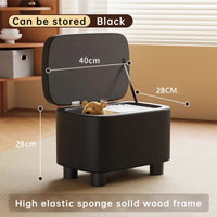 Upholstered Storage Organizer Ottoman
