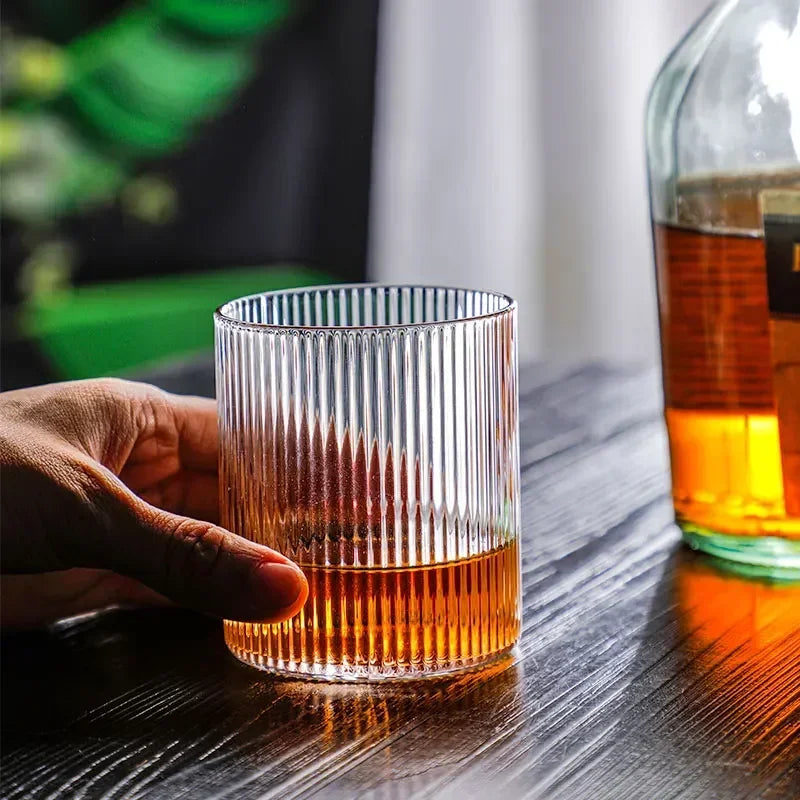 Vertical Pattern Cocktail Glasses
