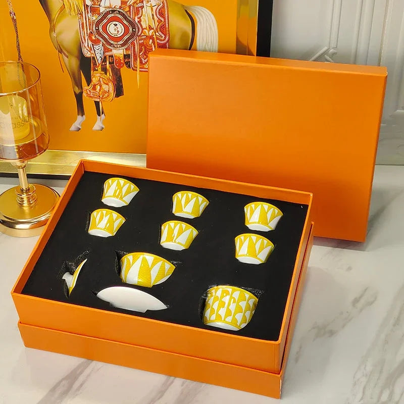 Geometric Bone China Dinnerware Set