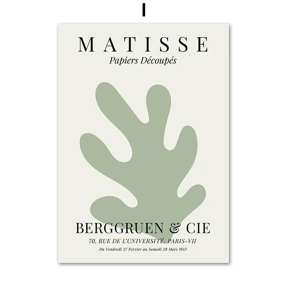 Sage Leaf Geometric Canvas