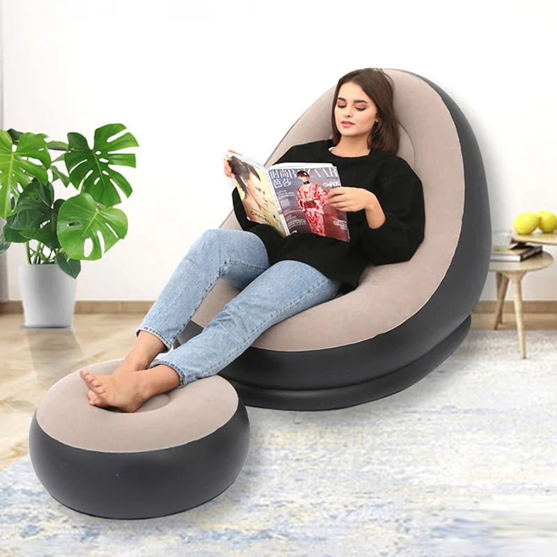 Inflatable Flocked Lounge Chair