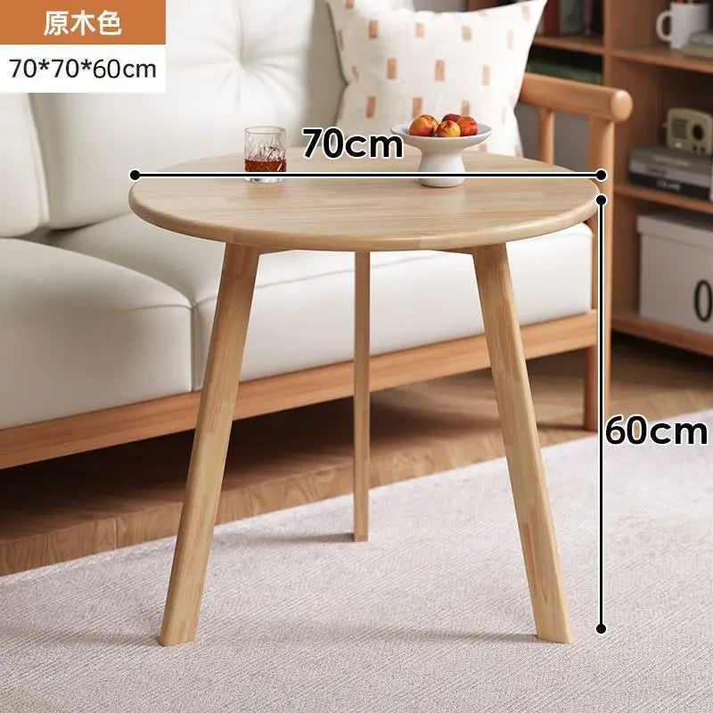 Round Rubberwood Coffee Table