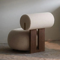 Cream Flannel Leisure Chair