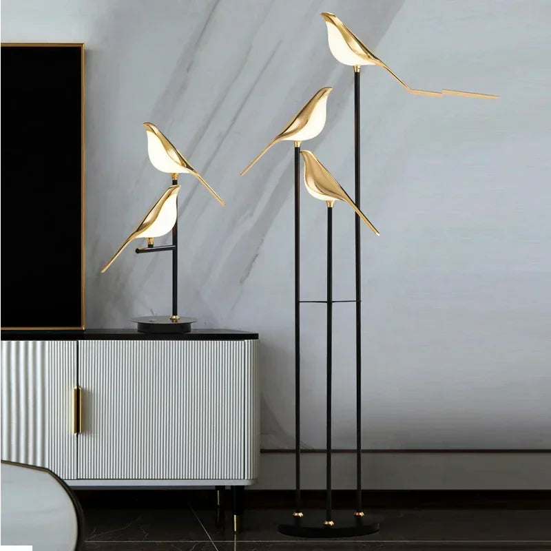 Nordic Bird LED Floor Lamp