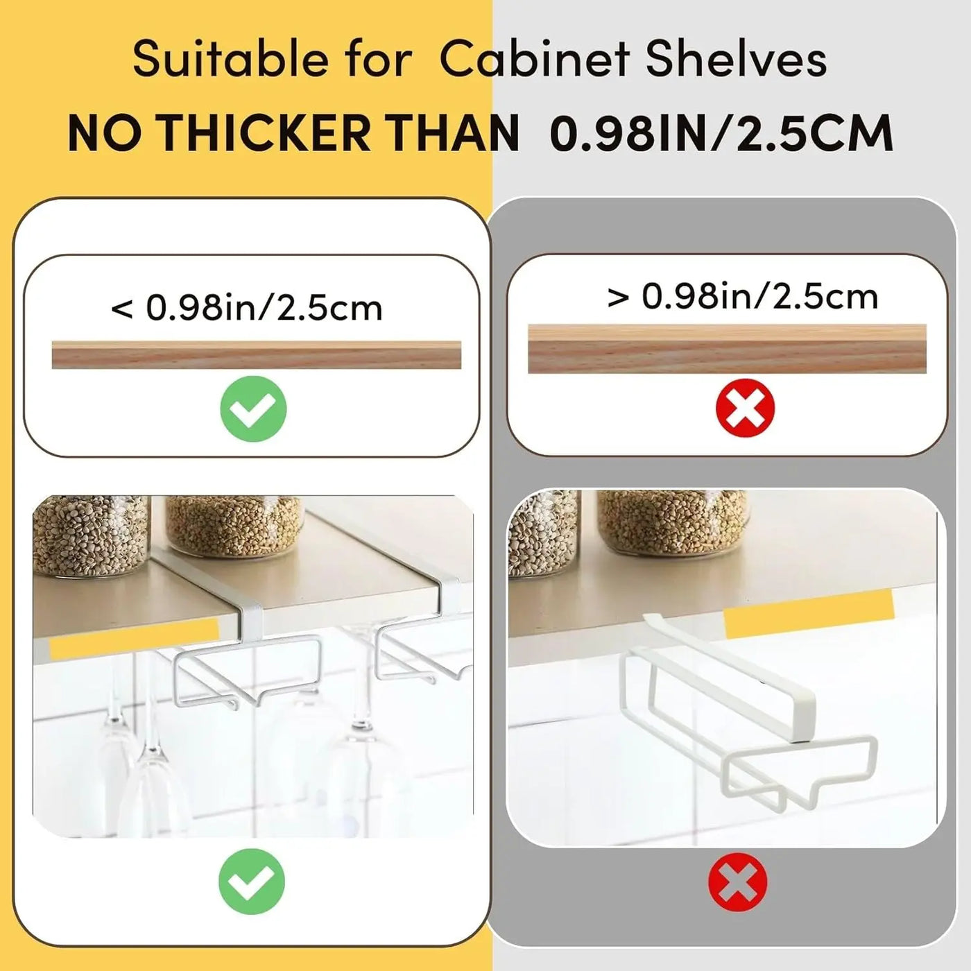 Under-Cabinet Wine Glass Rack