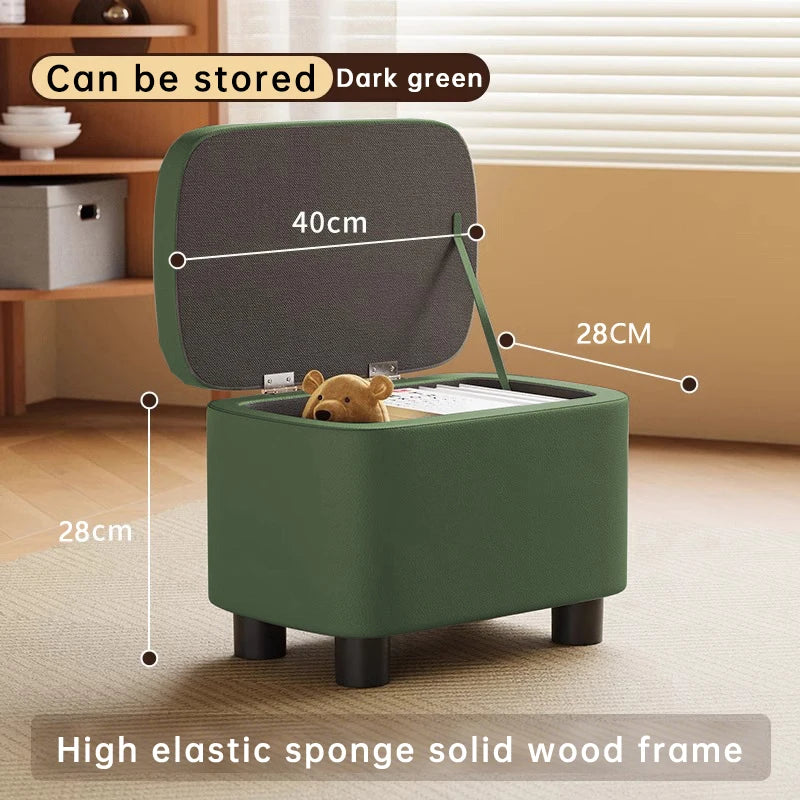 Upholstered Storage Organizer Ottoman