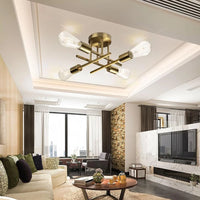 Nordic Semi-Flush Ceiling Chandelier