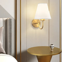 Fabric Shade Bedside Wall Lamp