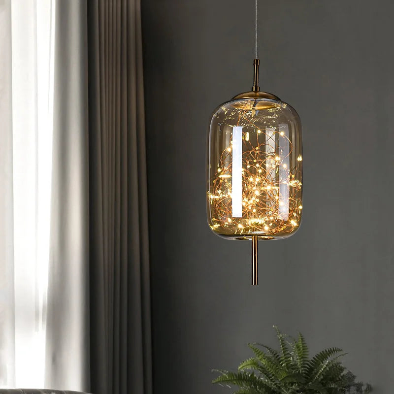 Starlight Glass Bedside Pendant