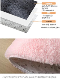 Fluffy Round Bedroom Area Rug