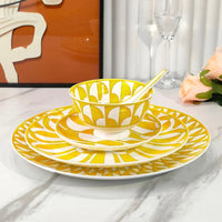 Geometric Bone China Dinnerware Set