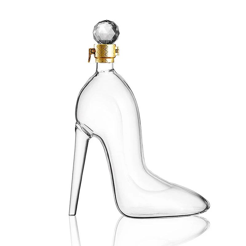 High-Heel Glass Whiskey Decanter
