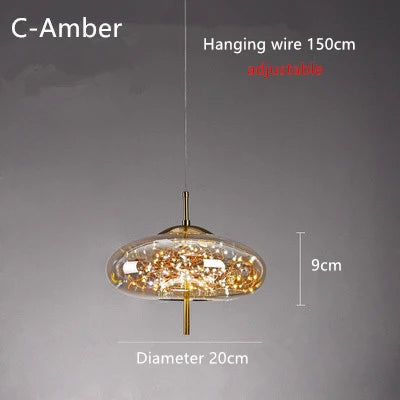 Starlight Glass Bedside Pendant