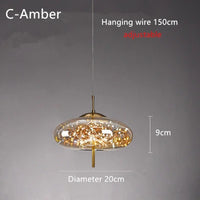 Starlight Glass Bedside Pendant