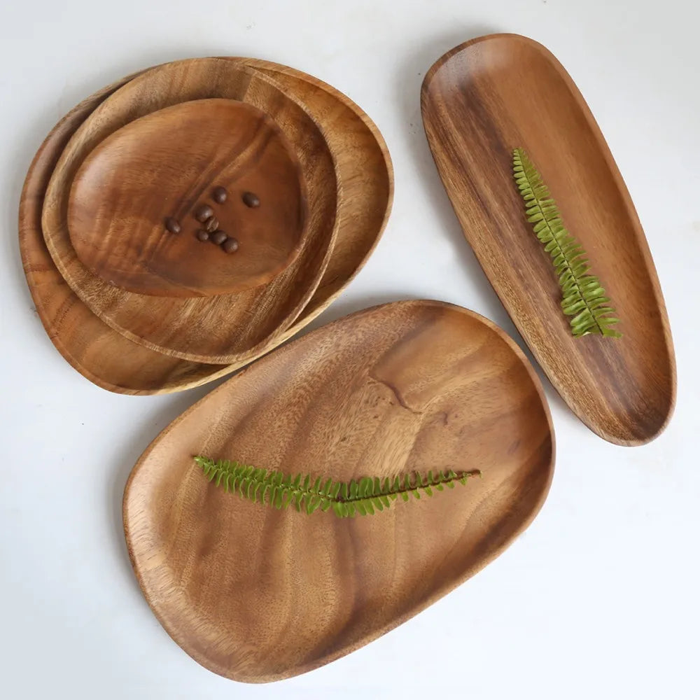 Irregular Solid Wood Serving Tray